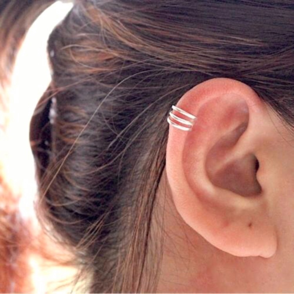 “Raina” Banded No Pierce Boho/Indie Cute Ear Cuff - Picture 3 of 12